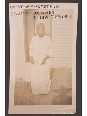 Antique Found Photo Woman African American Sepia Late 1800s Great Grandma Eliza